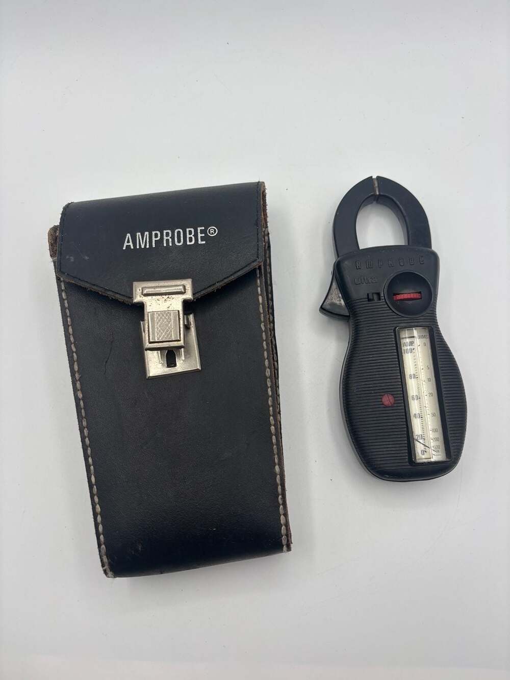 Vintage Amprobe Ultra RS-3 Analog Clamp Meter With Leather Case